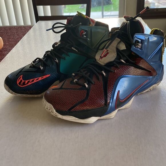 NIKE “What The” Lebron 12 SE Multi Color Sneakers 2015 Size 11 US main image 9